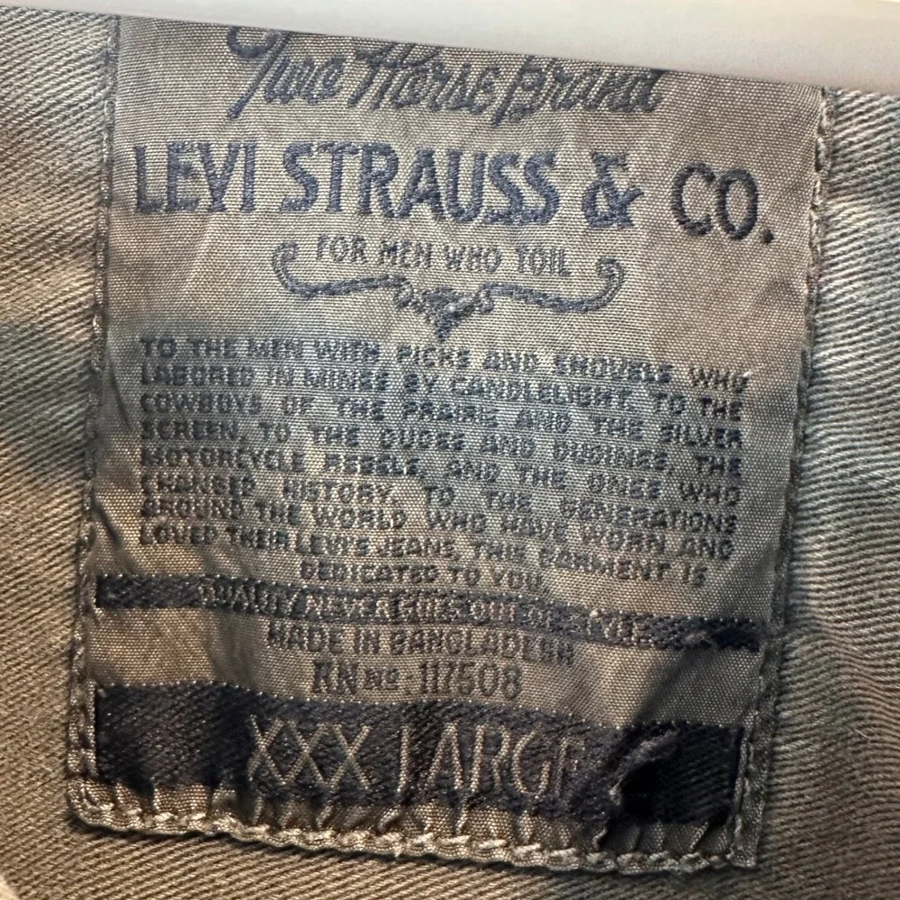 Levi Strauss Co. Shirt Mens 3XL Utility Workwear Grey Button Down Long Sleeve